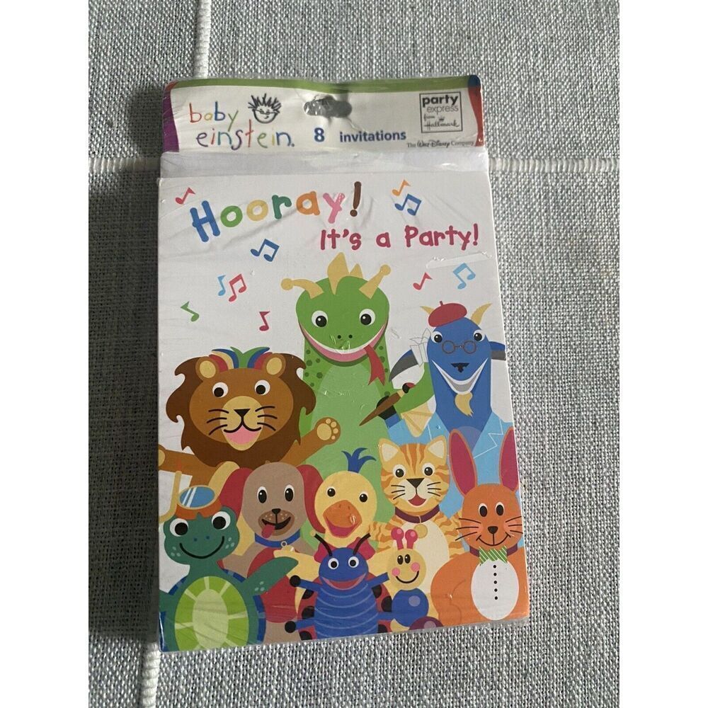 Baby Einstein Pack of 8 Party Invitations Hallmark Disney New
